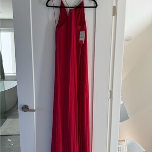 Zara Red Spaghetti Strap Maxi Sundress